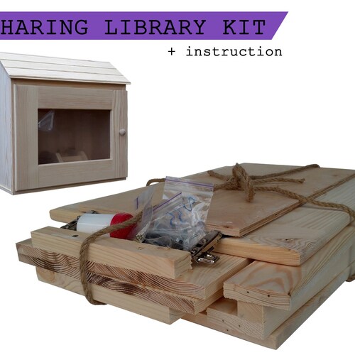 Sidewalk Library Kit Shared Tiny Community Street Lending Loan Etsy
