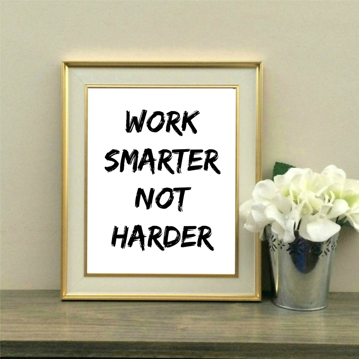 work smarter not harder office decor desk decor etsy