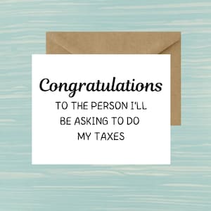 Glückwünsche zum Abschluss, Abschlusskarte, Doing my Taxes, Buchhalter, CPA, lustig, Abschlussgeschenk, bestanden den CPA-Test, Wirtschaftsprüfer, Geschenk, MBA