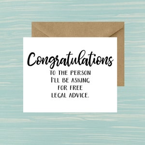 Herzlichen Glückwunsch zum Abschluss, Graduation Card, Instant, Bar Exam, Congrats, Graduation, Law School, Absolvent, lustig, Geschenk, New Lawyer, JD