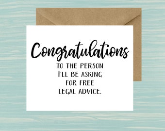 Herzlichen Glückwunsch zum Abschluss, Graduation Card, Instant, Bar Exam, Congrats, Graduation, Law School, Absolvent, lustig, Geschenk, New Lawyer, JD