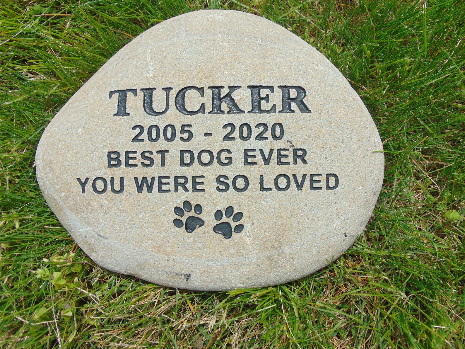 11 Personalized pet memorial stone 56.99 river rock free Etsy
