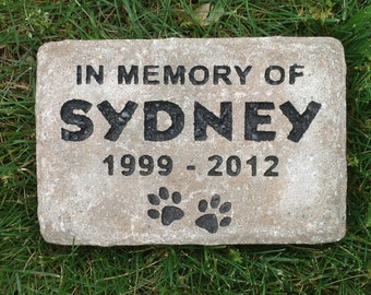 Pet memorial paver 10 x 7.5" 36.99 custom engraved free shipping