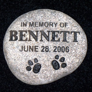 Pet memorial stone 7 custom engraved free shipping image 1