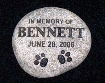 Pet memorial stone 7" custom engraved free shipping