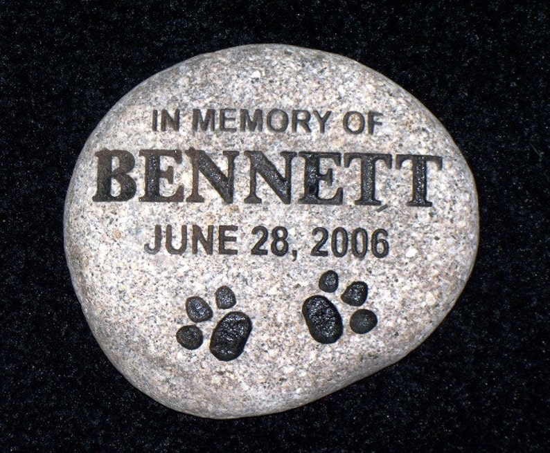 Pet memorial stone 7 custom engraved free shipping image 1
