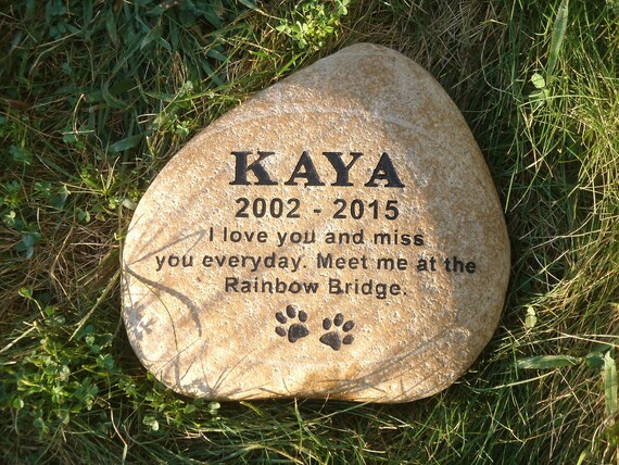 river rock memorial stones