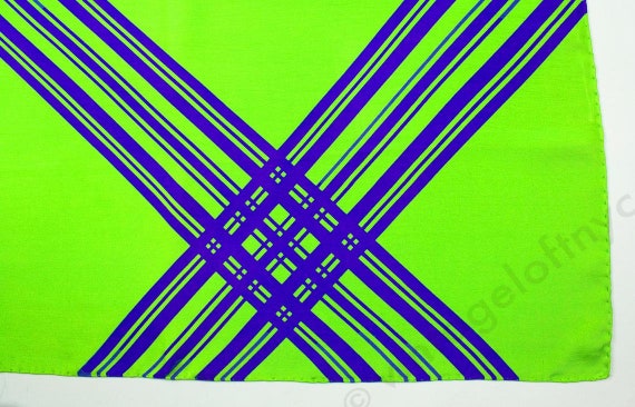 Silk Scarf | Vintage Silk Scarf | Bold graphic Des