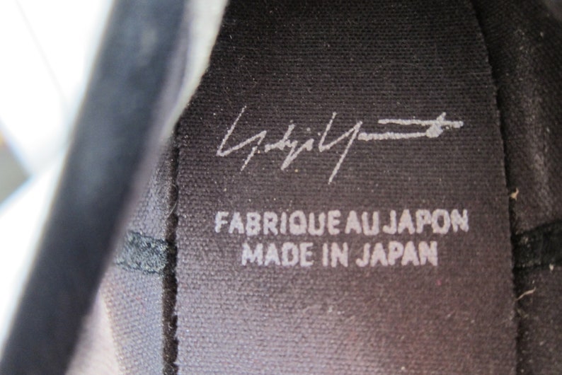 Vintage 90s Yohji Yamamoto Black Canvas Mary Janes Rubber Tread Japanese Vintage desiner Shoes
