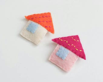 House Felt Hair Pin for Baby and Toddler