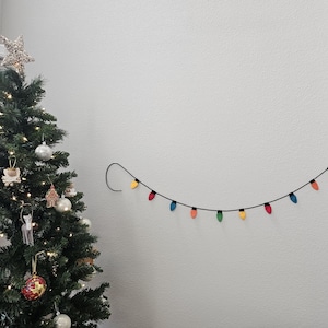 Christmas Lights Felt Garland - Multiple Color (Black)