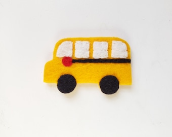 School Bus; Yellow Bus Hair Clip