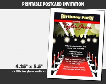 Red Carpet Bridal Shower Invitations 7