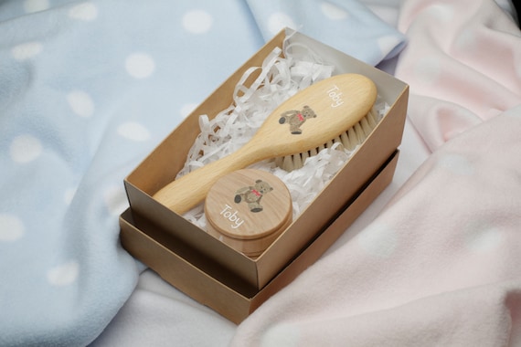 Ensemble Cadeau Personnalise Pour Bebe Brosse A Cheveux Et Etsy