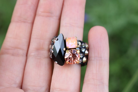 Big Swarovski Crystals Ring On line shop