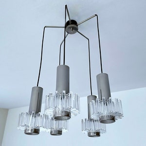 Vintage Cascade  Pendant Light,  Mid Century Fixture Lamp