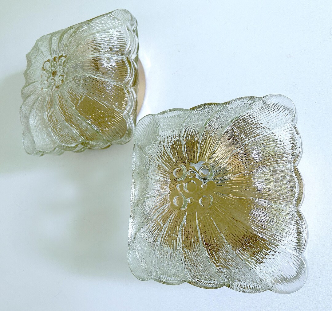 Pair Vintage Glass Sconces, Mid Century Vanity Mirror Wall Lamps ... - Vintage Glass Sconces