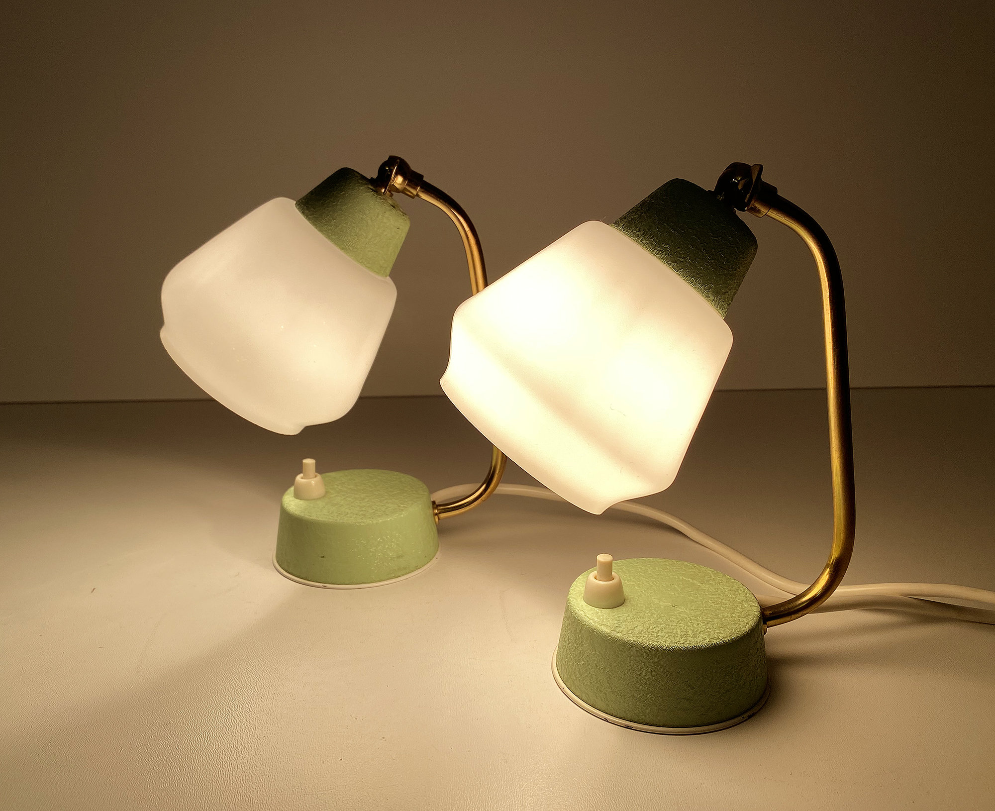 Stylish Pair Bedside Lamps Vintage Retro Bedside Table Lamps Etsy