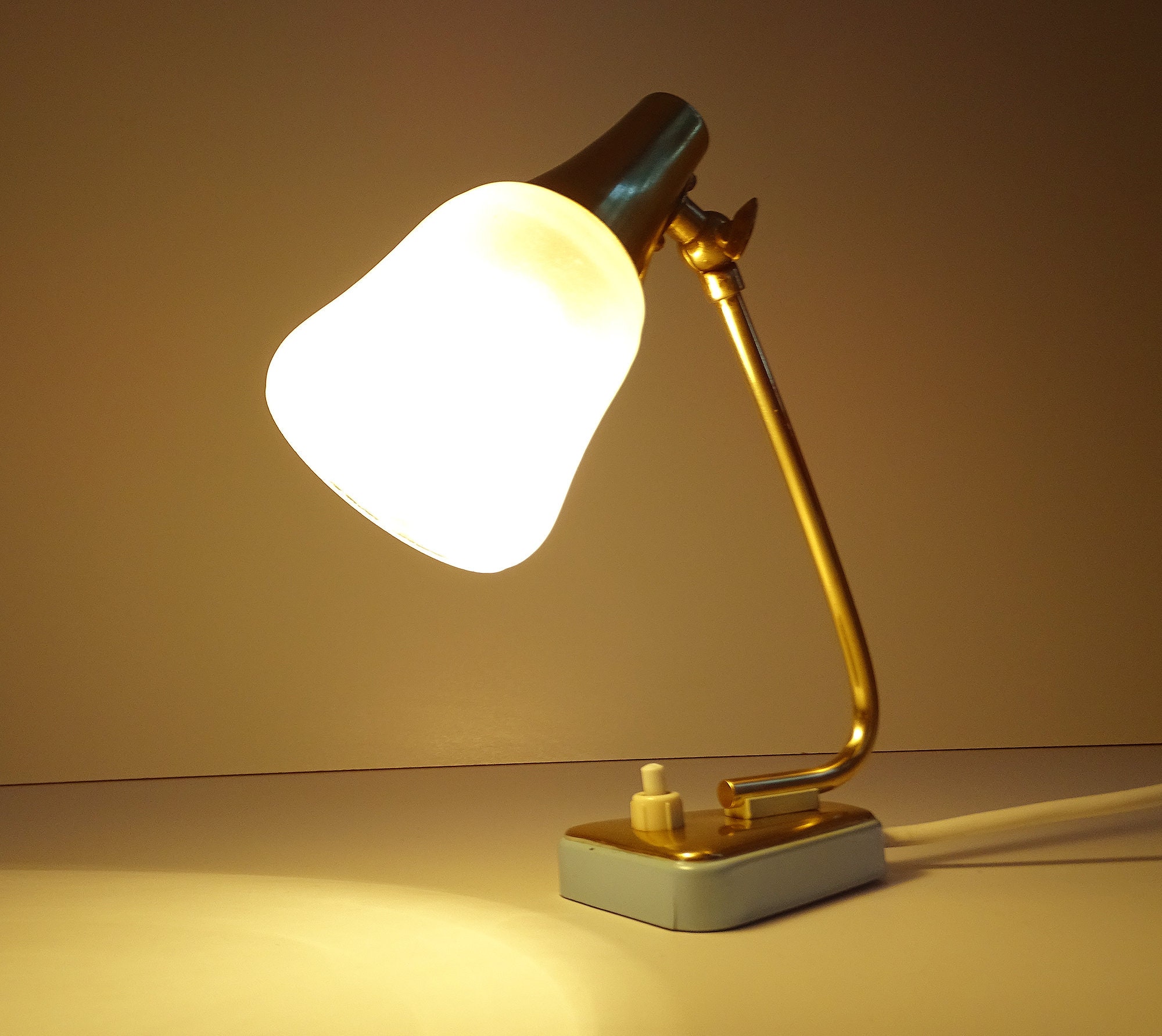 Stylish Bedside Lamp Vintage Table Light Danish Modern | Etsy