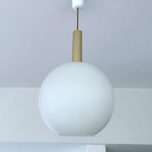 Vintage Italian Glass Pendant Light,  Mid Century Fixture Lamp