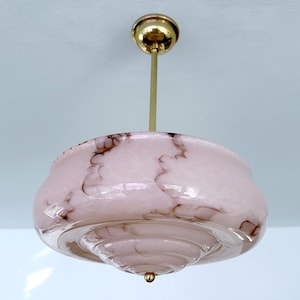 Pink vintage ceiling light fixture - Etsy 日本