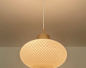 Vintage Cocoon  Pendant Light,  Glass Shade, Lighting Fixture Ceiling Lamp,  Mid Century Retro Design Chandelier, 60s, 1960s