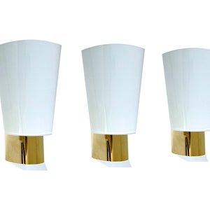 1 of  3  Vintage Limburg Glass Sconces, Mid Century  Fixture Lights