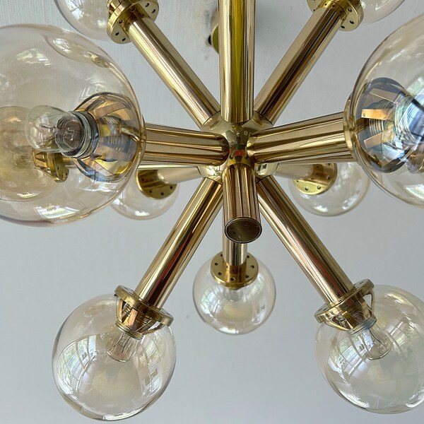 Brass Globe Chandelier - Etsy