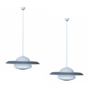 Large Art Deco Glass Pendant Lights, Antique Chandelier Fixture
