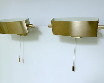 Pair Vintage Danish Lamps, Mid Century  Fixture Lights