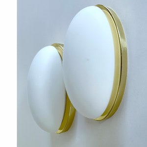 Pair Vintage Limburg Glass Sconces, Mid Century  Fixture Lights