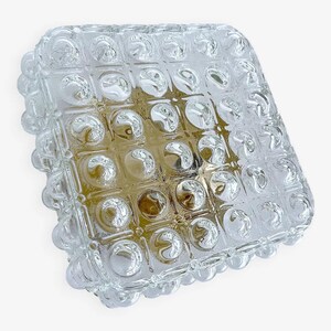 Vintage bubbelglas infälld lampa för hallbadrum