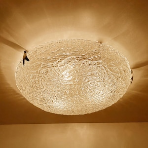 1 of 2  Vintage Murano Glass Light,  Mid Century Fixture Lamp