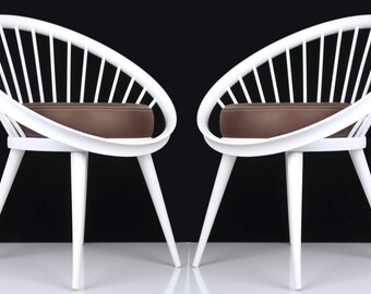 Paire de chaises scandinaves modernes vintage, Yngve Ekström