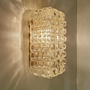 Vintage Bubble Glass Sconce, Mid Century  Fixture Light