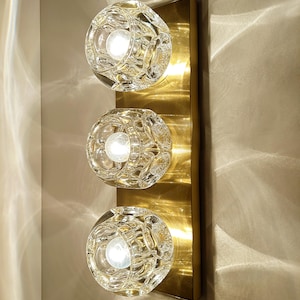 Pair Large Vintage Glass Sconces, Peil Putzler