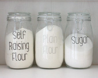 Storage Jar Labels - Baking Ingredients - Pantry Labels - Baking Set - Useful Jar Labels, Food Labels, Organised Kitchen, Pantry stickers