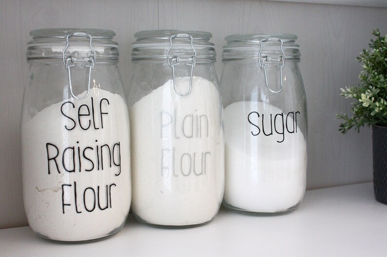 Storage Jar Labels Baking Ingredients Pantry Labels Etsy