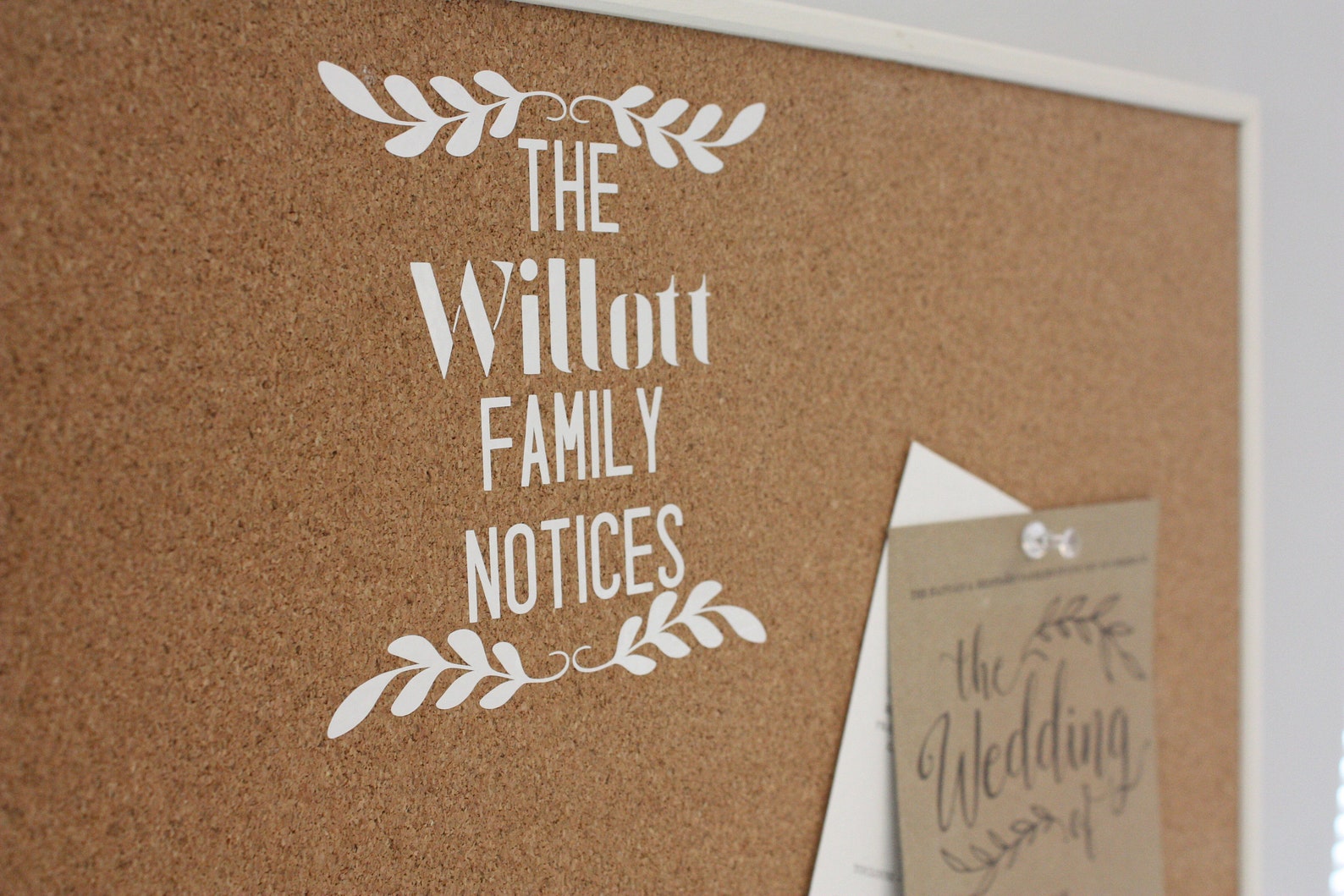 Personalised Family Notice Board Label, Label Only, Available in More