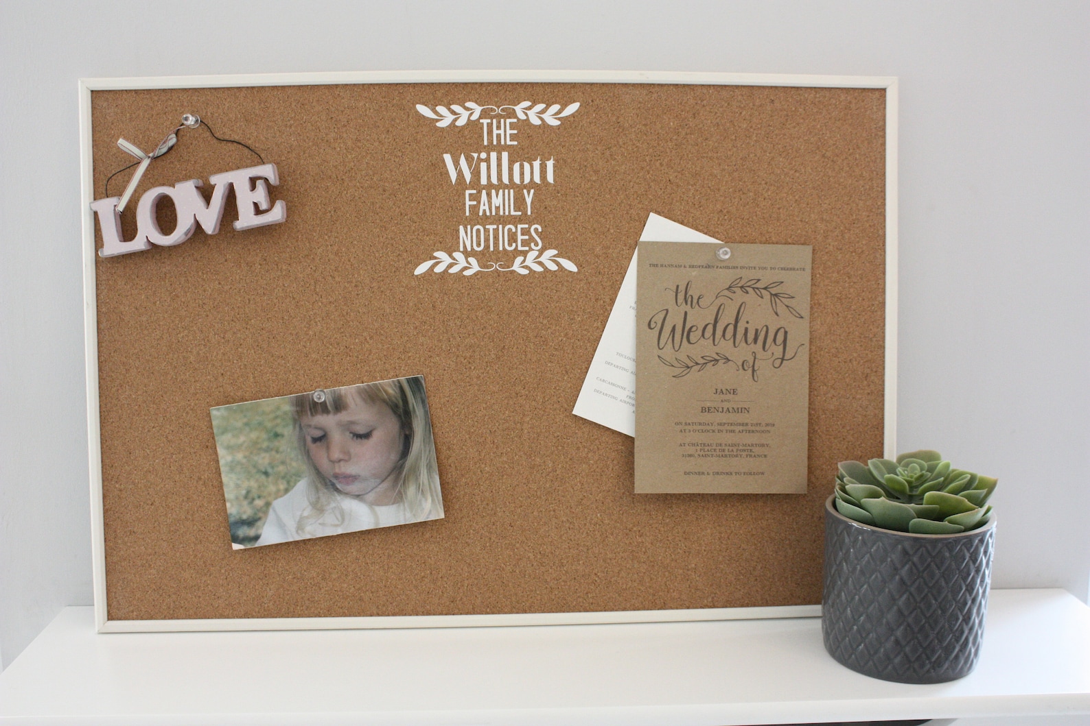 Personalised Family Notice Board Label, Label Only, Available in More