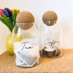 Tea, Coffee, Sugar Storage Jar Labels - Hot Drink Decals - Pantry Labels - Useful Jar Labels, Organised Kitchen, Pantry stickers