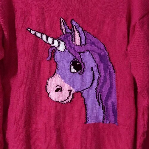 Childrens & Adults Cute Unicorn Jumper / Sweater Knitting Etsy
