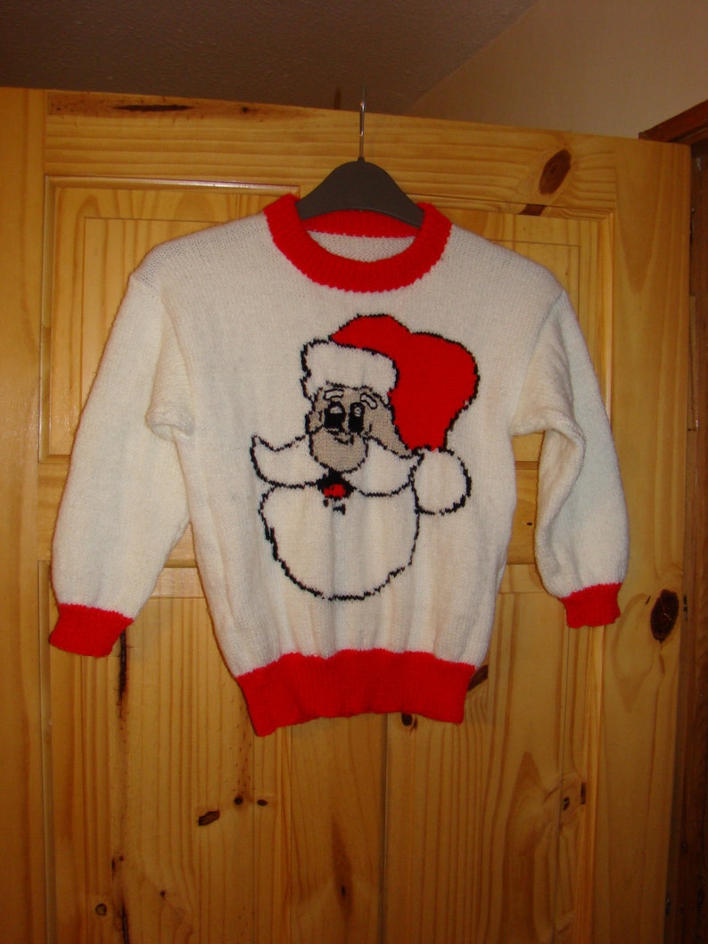 Childrens & Adults Christmas Santa Jumper / Sweater Knitting  Etsy UK