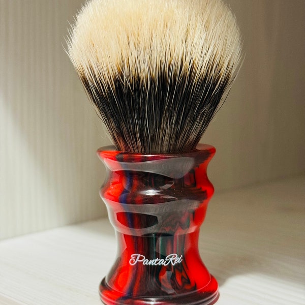 PantaRei "ETNA" Shaving Brush - Pennello da barba - 28mm Manchurian badger tasso qualità