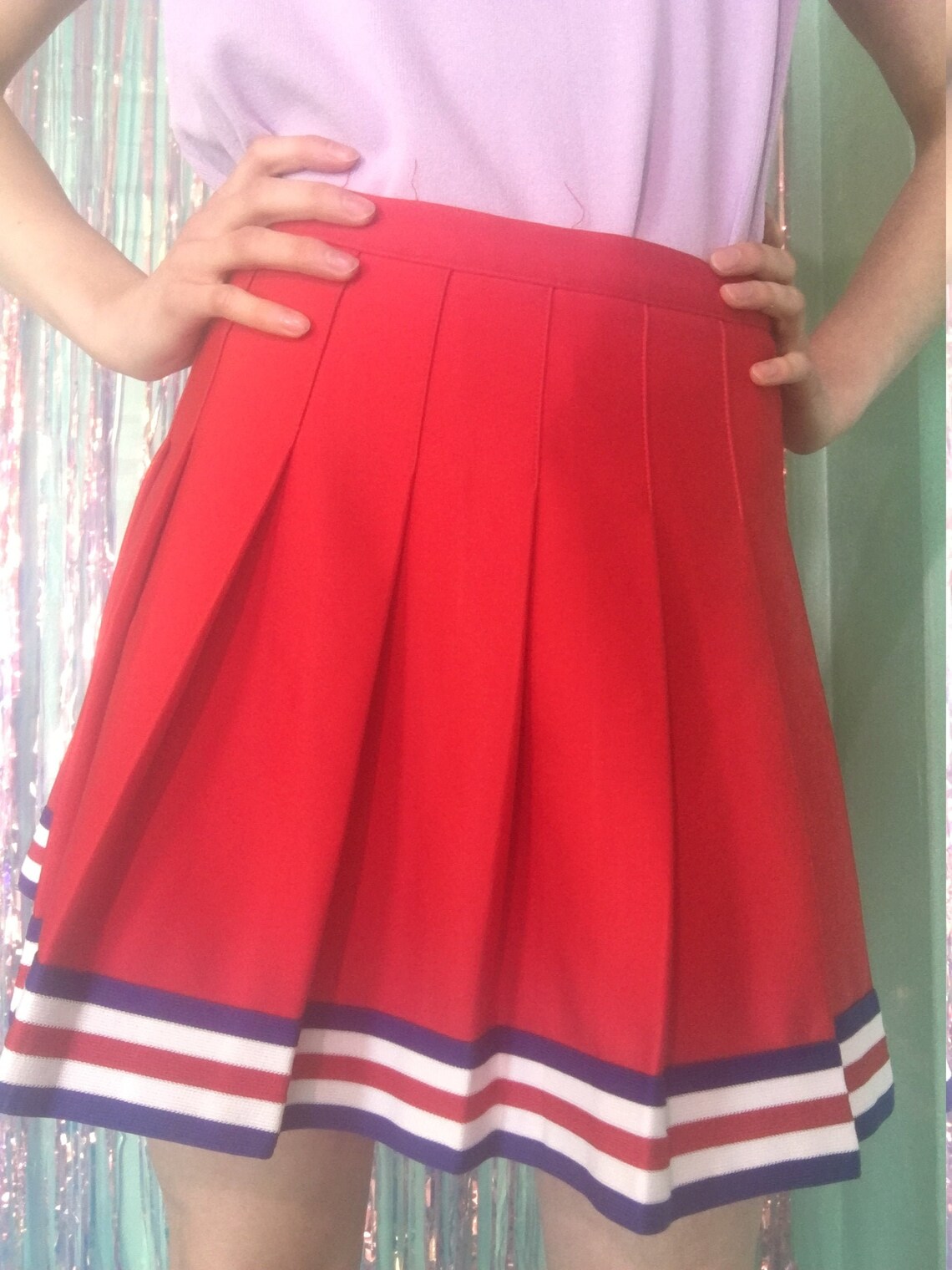 Vintage Women's Red Cheerleading Skirt Etsy
