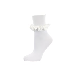 Sunday Afternoon White Ruffle Socks, Embellished Socks, Bobby Socks, Dance Socks, Costume Socks, Party Socks, Cute Socks, Ruffle Sock