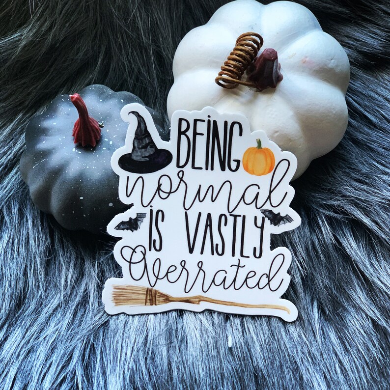 Being Normal Witch Witchy Laptop Water bottle sticker image 1
