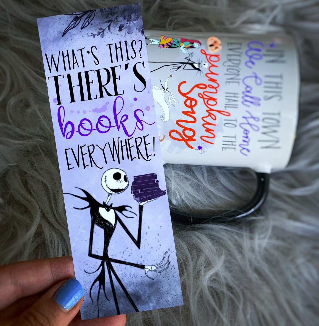 What’s This? There’s Books Everywhere | Jack Skellington Bookmark - Etsy
