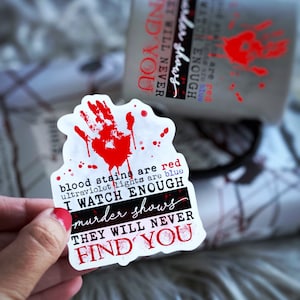 True Crime Junkie Laptop Sticker Water Bottle Die Cut Sticker