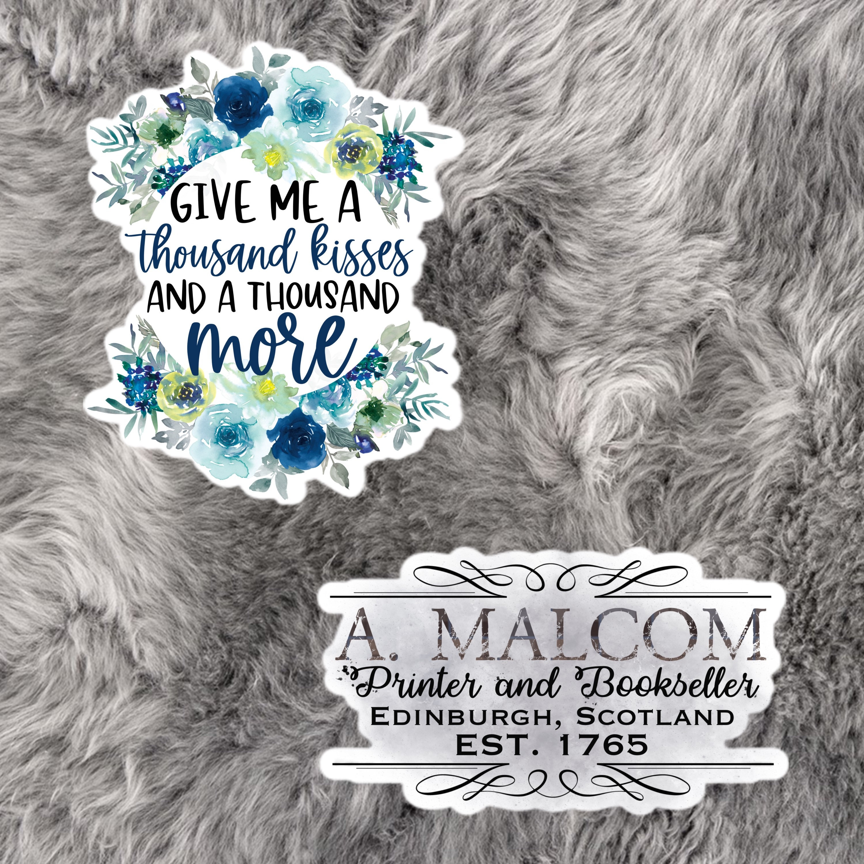 outlander 1000 kisses a malcom printing jamie claire fraser etsy
